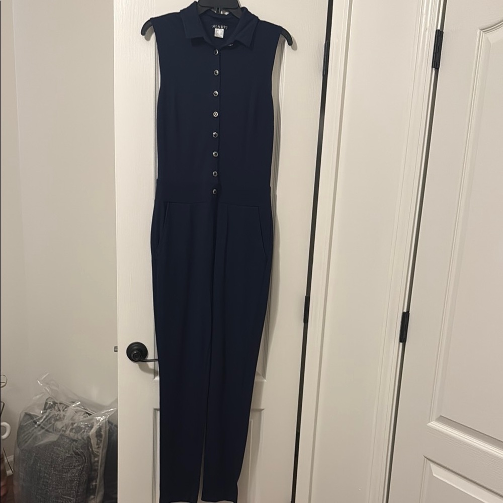 VENUS Blue Jumpsuit Structured Versatile Design
